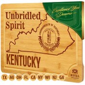Wholesale - 15"x10" KENTUCKY BAMBOO CUTTING BOARD, UPC: 850009397393